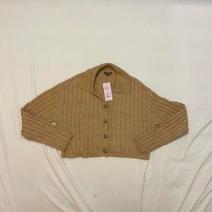 Brown Button Up Sweater